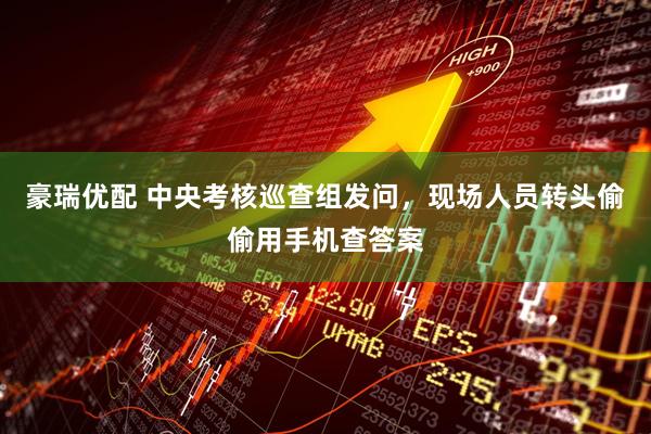 豪瑞优配 中央考核巡查组发问,现场人员转头偷偷用手机查答案