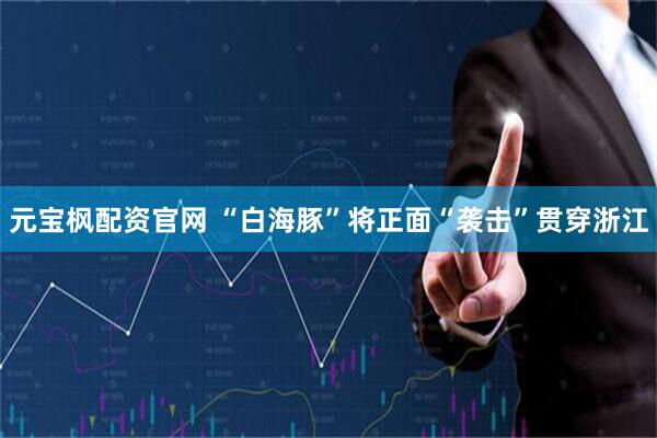 元宝枫配资官网 “白海豚”将正面“袭击”贯穿浙江