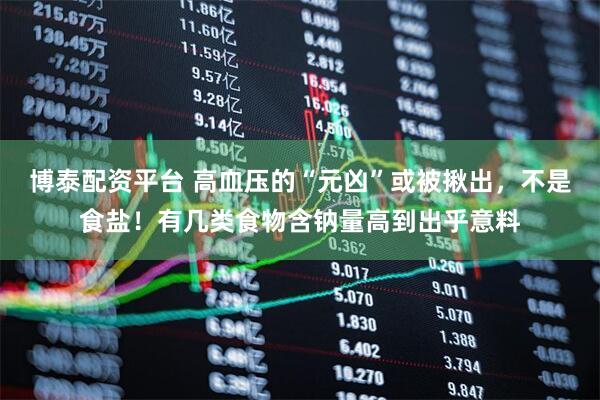 博泰配资平台 高血压的“元凶”或被揪出,不是食盐!有几类食物含钠量高到出乎意料