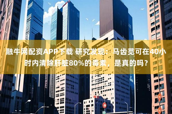 融牛网配资APP下载 研究发现：马齿苋可在40小时内清除肝脏80%的毒素，是真的吗？